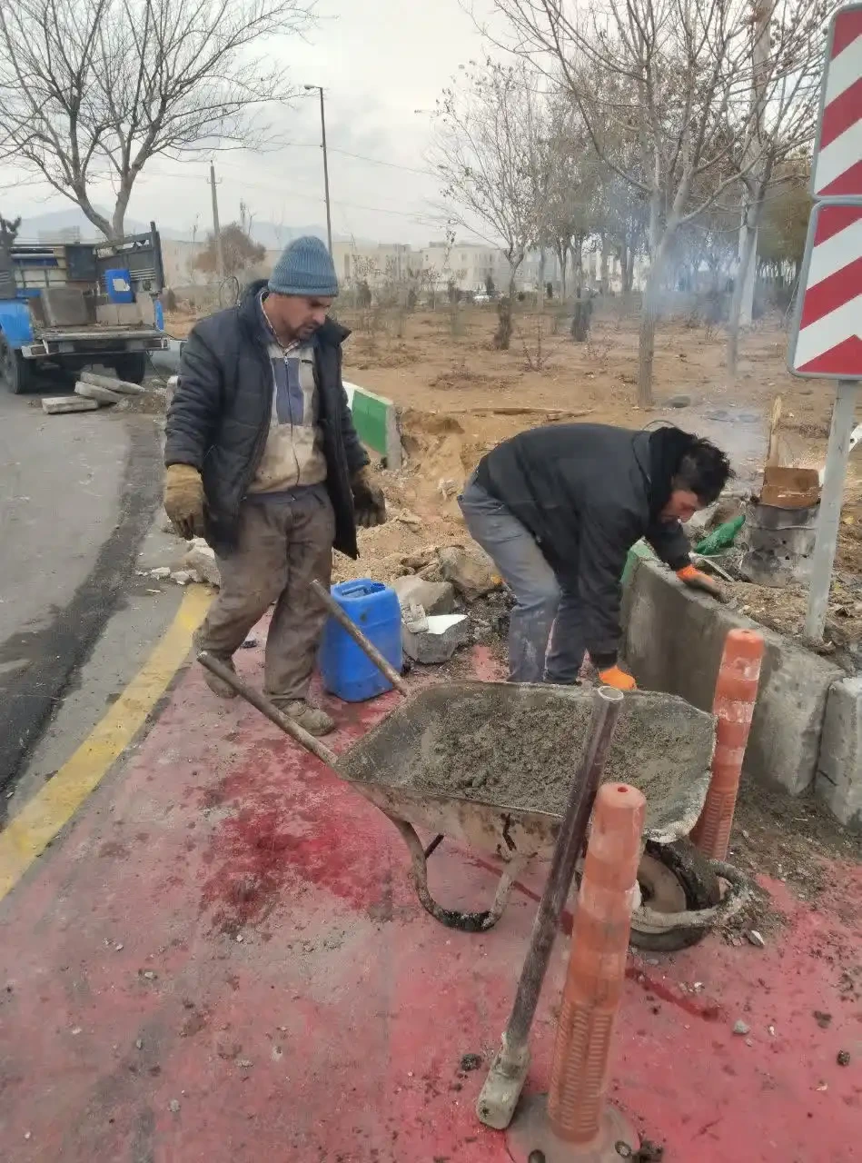 Jihadi service by municipal نیروهای during heavy rainfall