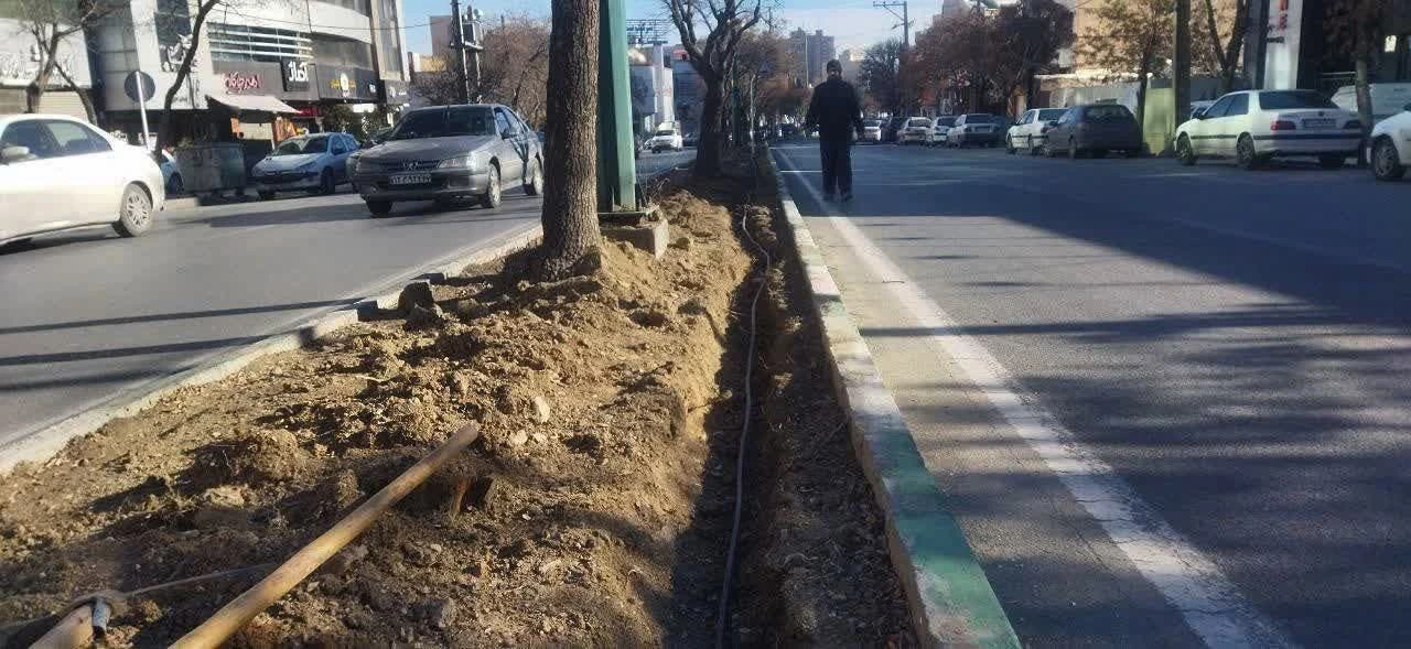 Start of the drip irrigation system implementation aimed at managing water consumption and preserving green spaces